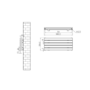Riace Linea Midnight Black Flat Designer Radiator 350x800mm Double Panel 1693 BTU - Horizontal Bars