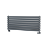 Sorrento Linea Dark Grey Anthracite Oval Designer Radiator 413x1000mm Double Panel 2584 BTU - Horizontal Bars