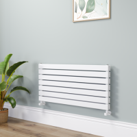 Riace White Flat Designer Radiator 490x1000mm Double Panel 2898 BTU