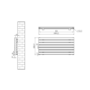 Riace White Flat Designer Radiator 490x1000mm Double Panel 2898 BTU