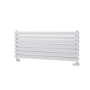 Sorrento Linea White Oval Designer Radiator 413x1000mm Double Panel 2584 BTU - Horizontal Bars