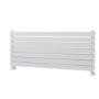Riace Linea White Flat Designer Radiator 490x1200mm Double Panel 3410 BTU - Horizontal Bars