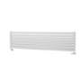 Sorrento Linea White Oval Designer Radiator 413x1600mm Double Panel 3973 BTU - Horizontal Bars