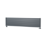 Sorrento Linea Dark Grey Anthracite Oval Designer Radiator 413x1800mm Double Panel 4437 BTU - Horizontal Bars
