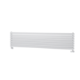 Sorrento Linea White Oval Designer Radiator 413x1800mm Double Panel 4437 BTU - Horizontal Bars