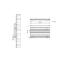 Riace Linea Midnight Black Flat Designer Radiator 490x800mm Double Panel 2369 BTU - Horizontal Bars