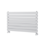 Riace Linea White Flat Designer Radiator 490x800mm Double Panel 2369 BTU - Horizontal Bars