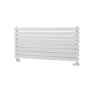Sorrento Linea White Oval Designer Radiator 472x1000mm Double Panel 2952 BTU - Horizontal Bars