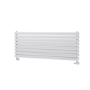 Sorrento Linea White Oval Designer Radiator 472x1200mm Double Panel 3485 BTU - Horizontal Bars