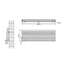Sorrento Linea White Oval Designer Radiator 472x1400mm Double Panel 4010 BTU - Horizontal Bars