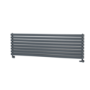 Sorrento Linea Dark Grey Anthracite Oval Designer Radiator 472x1600mm Double Panel 4539 BTU - Horizontal Bars