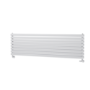 Sorrento Linea White Oval Designer Radiator 472x1600mm Double Panel 4539 BTU - Horizontal Bars