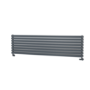 Sorrento Linea Dark Grey Anthracite Oval Designer Radiator 472x1800mm Double Panel 5072 BTU - Horizontal Bars