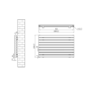 Riace Linea Dark Grey Anthracite Flat Designer Radiator 630x1000mm Double Panel 3727 BTU - Horizontal Bars