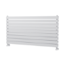 Riace Linea White Flat Designer Radiator 630x1200mm Double Panel 4386 BTU - Horizontal Bars