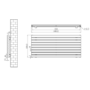 Riace Linea Dark Grey Anthracite Flat Designer Radiator 630x1400mm Double Panel 5027 BTU - Horizontal Bars