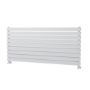 Riace Linea White Flat Designer Radiator 630x1400mm Double Panel 5027 BTU - Horizontal Bars
