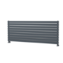 Riace Linea Dark Grey Anthracite Flat Designer Radiator 630x1600mm Double Panel 5648 BTU - Horizontal Bars