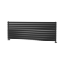 Riace Linea Midnight Black Flat Designer Radiator 630x1800mm Double Panel 6256 BTU - Horizontal Bars