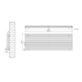 Riace Linea White Flat Designer Radiator 630x1800mm Double Panel 6256 BTU - Horizontal Bars