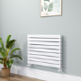 Riace White Flat Designer Radiator 630x800mm Double Panel 3044 BTU