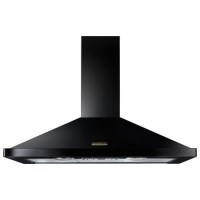 Rangemaster 110cm Chimney Cooker Hood - Black & Brass