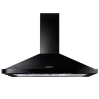 Rangemaster 90cm Chimney Cooker Hood - Black & Brass
