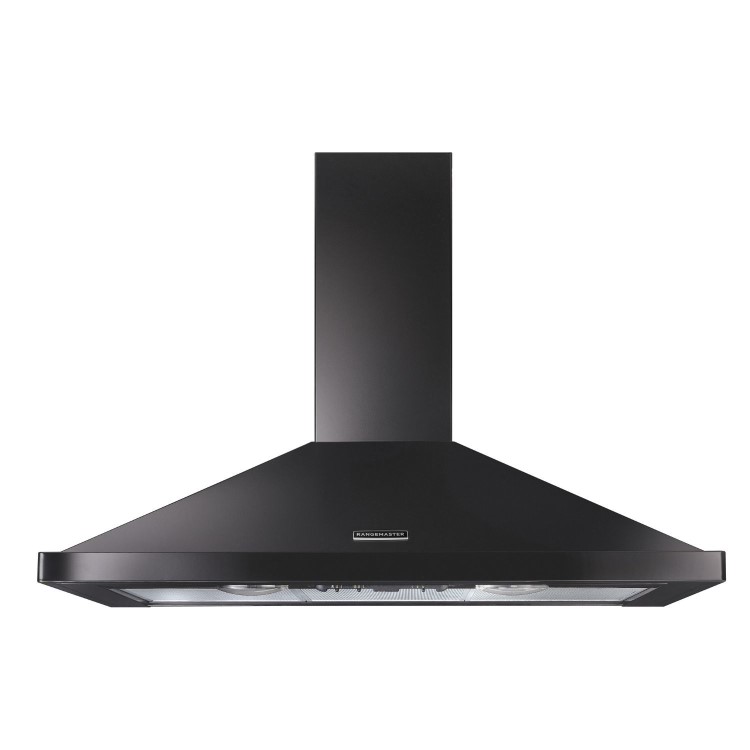 Rangemaster 90cm Chimney Cooker Hood - Slate Grey & Chrome