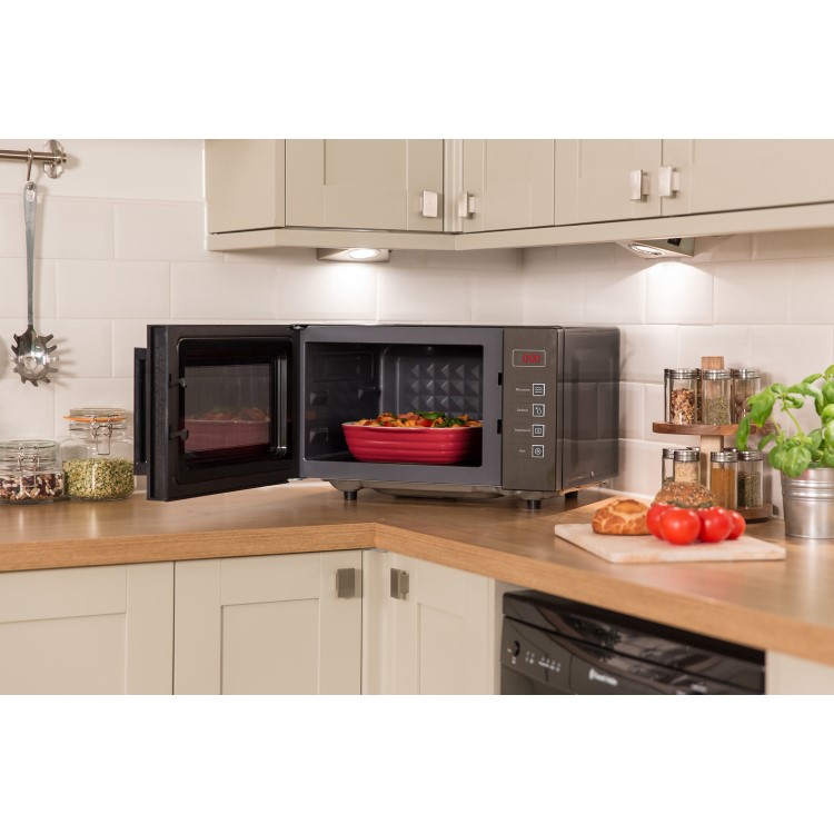 Refurbished Russell Hobbs RHEM2301B 23L 800W Digital Flatbed Microwave Black