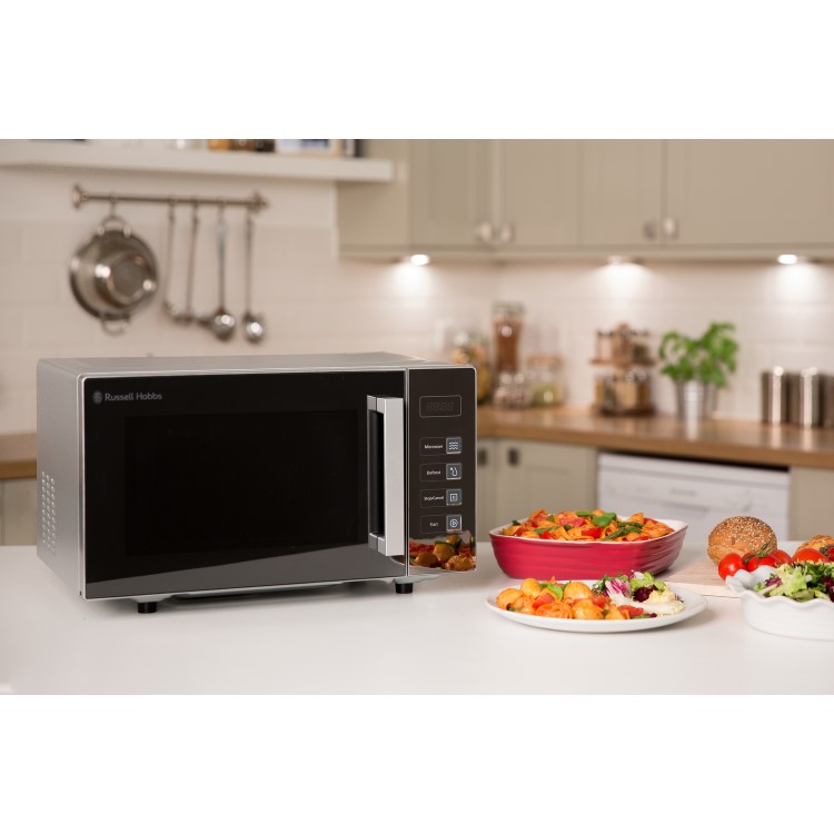 Russell Hobbs Easi 23L Freestanding Solo Flatbed Microwave - Silver