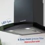 Russell Hobbs 60cm Curved Glass Chimney Cooker Hood - Black