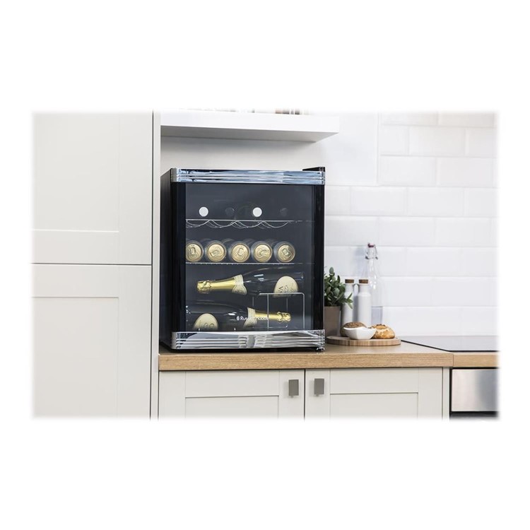 Refurbished Russell Hobbs RHGWC1B-C 12 Bottle Single Zone Wine Cooler