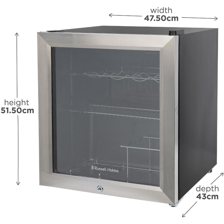 Russell Hobbs 46L Drinks Fridge - Stainless Steel