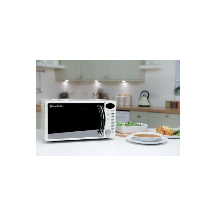 Refurbished Russell Hobbs RHM1714CC Built In 17L 700W Microwave Cream
