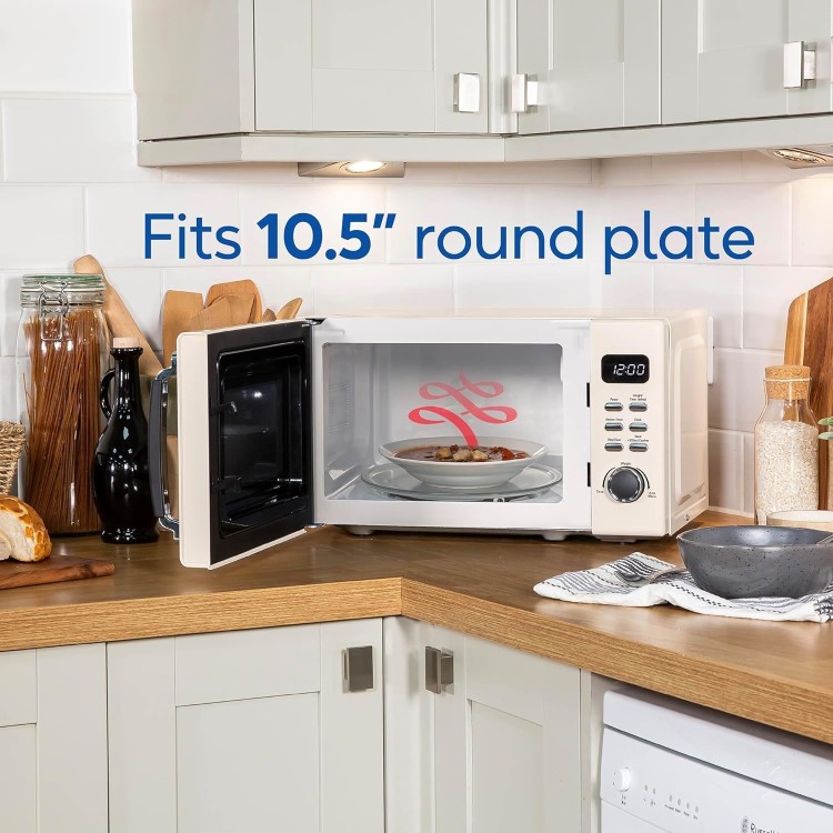 Russell Hobbs StyleVia 20L Freestanding Solo Microwave Oven - Cream