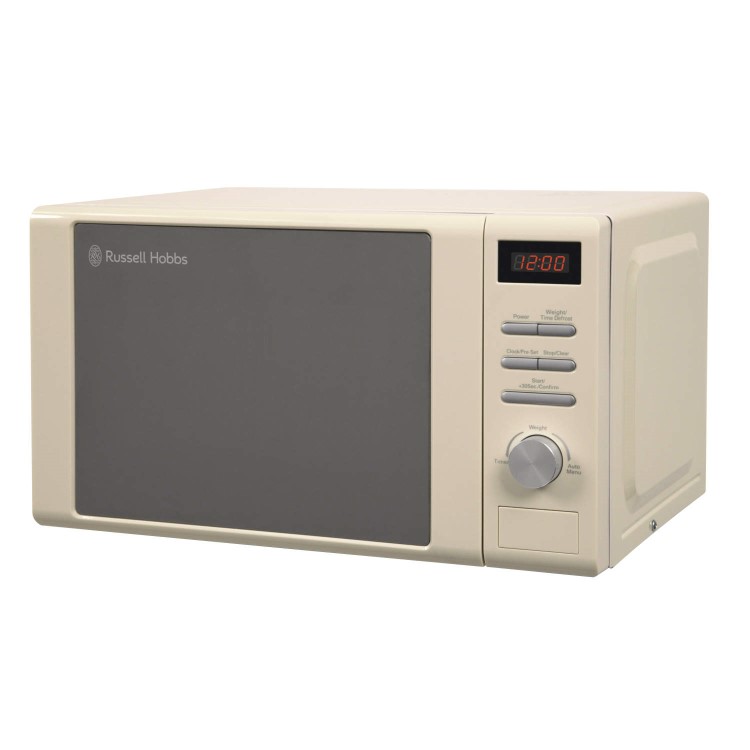 GRADE A1 - Russell Hobbs RHM2064C 20L 800W Freestanding Digital Microwave in Cream