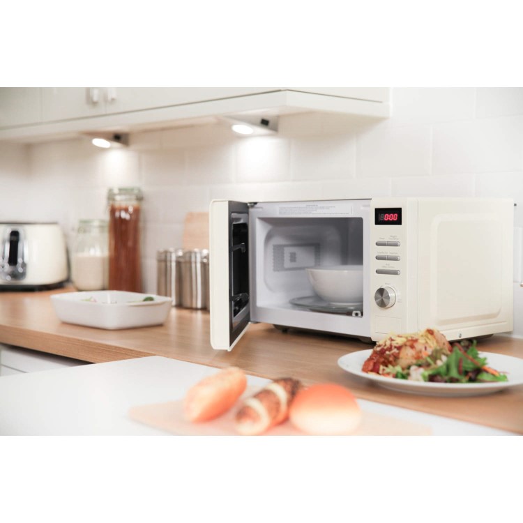GRADE A1 - Russell Hobbs RHM2064C 20L 800W Freestanding Digital Microwave in Cream