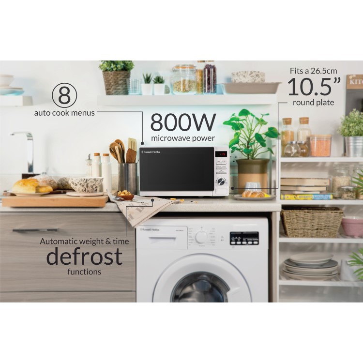 Russell Hobbs Aura 20L Digital Microwave - White