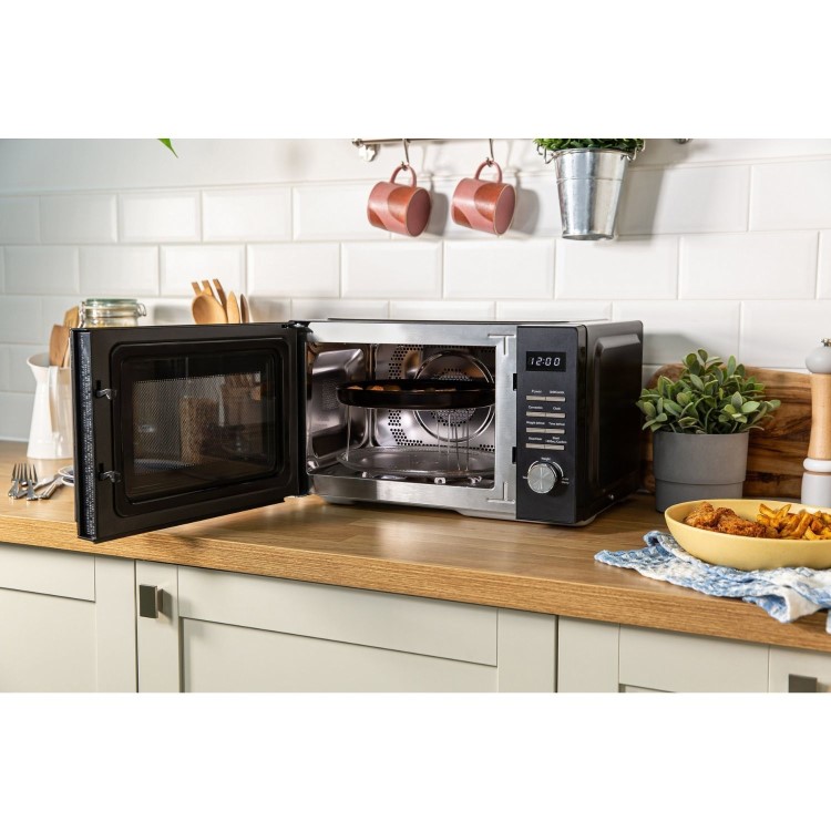Russell Hobbs RHM2346B Black 23L Digital Microwave Oven 900W Family Microwave with Auto Cook Programmes & Defrost Function