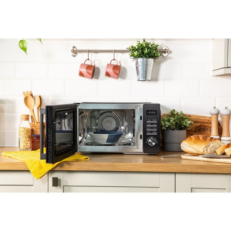 Russell Hobbs RHM2346B Black 23L Digital Microwave Oven 900W Family Microwave with Auto Cook Programmes & Defrost Function