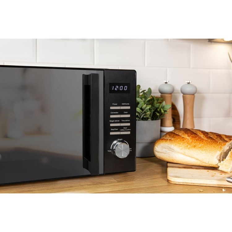 Russell Hobbs RHM2346B Black 23L Digital Microwave Oven 900W Family Microwave with Auto Cook Programmes & Defrost Function