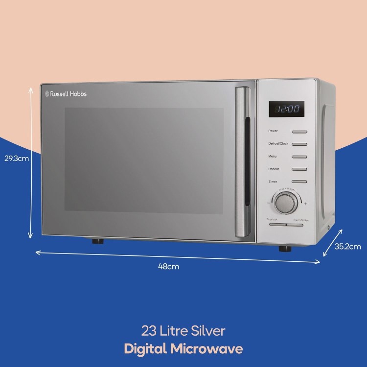 Russell Hobbs RHM2348S 23L Solo Microwave - Silver