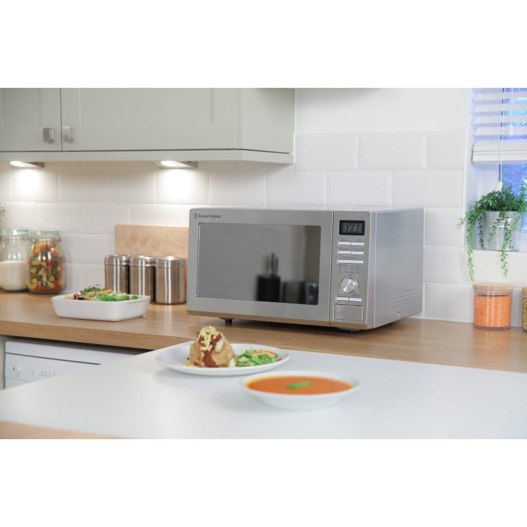 Refurbished Russell Hobbs RHM2563 25L 900W Digital Microwave Oven Stainless Steel