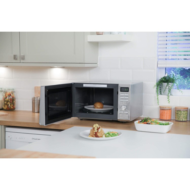Refurbished Russell Hobbs RHM2563 25L 900W Digital Microwave Oven Stainless Steel