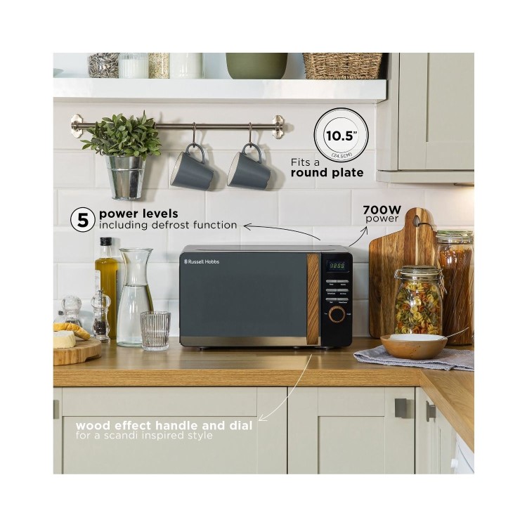Russell Hobbs 17L Scandi Digital Microwave - Black