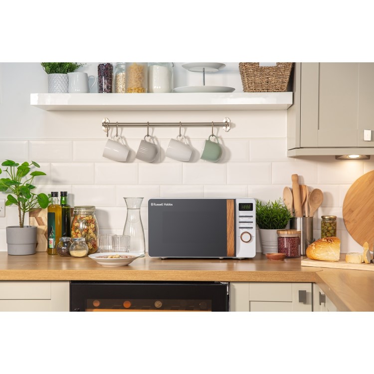 Russell Hobbs Scandi 17L Digital Microwave - White