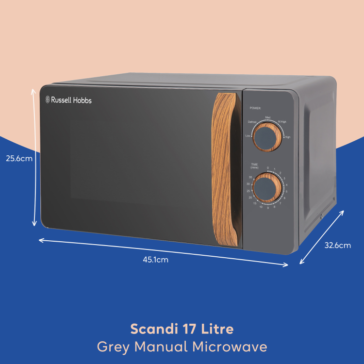 Russell Hobbs Scandi 17L Microwave Oven - Grey