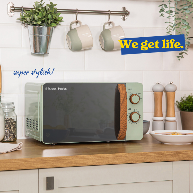 Russell Hobbs 17L Freestanding Solo Microwave - Matte Green