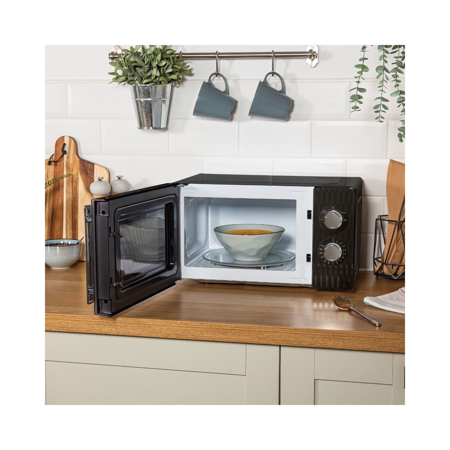 russell hobbs honeycomb microwave grey