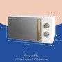 Russell Hobbs Groove RHMM723 17L Compact Freestanding Solo Microwave - White